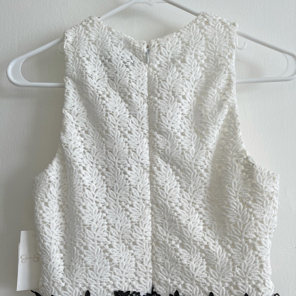 Jessica Simpson Fit & Flare Dress Sleeveless Lace Top Size 6 - Picture 8 of 11